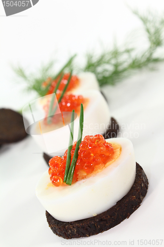 Image of Canape with egg