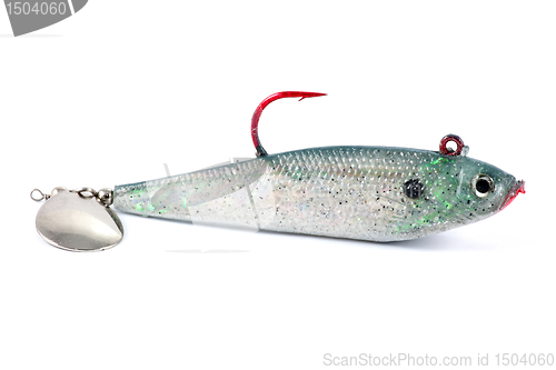 Image of artificial fish lure of rubber
