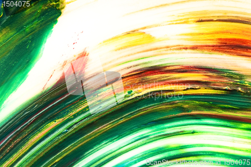 Image of paints on the white paper