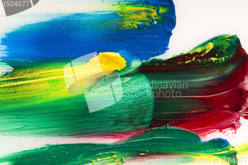 Image of paints on the white paper