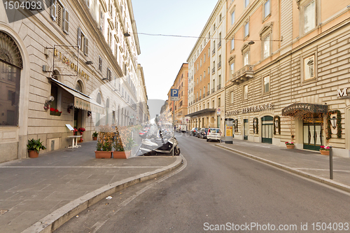 Image of An empty street in Rome
