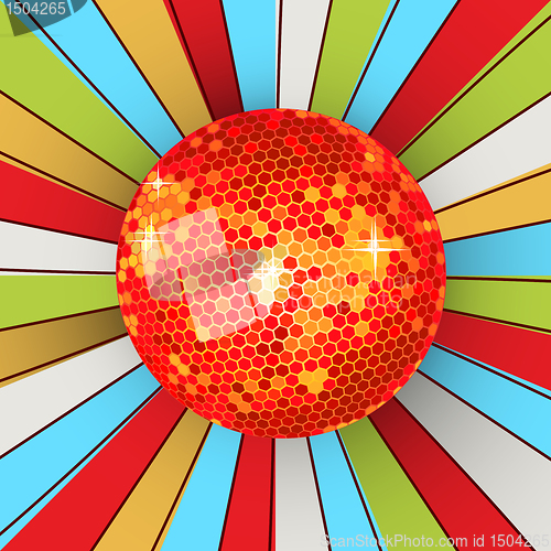 Image of Retro shining disco ball