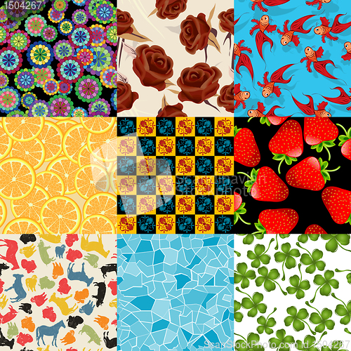 Image of Seamless pattern set