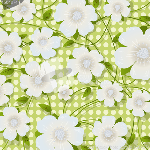 Image of Green floral design