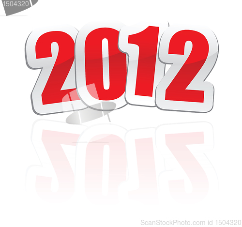 Image of 2012 new year greetings in vector 