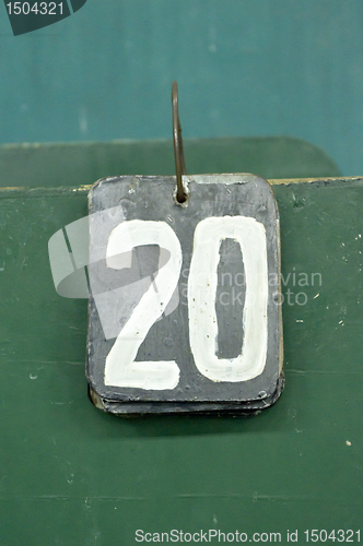 Image of number tags, twenty
