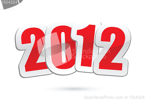 Image of 2012 new year greetings in vector 