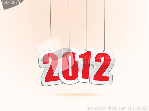 Image of 2012 new year greetings in vector 