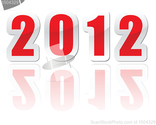 Image of 2012 new year greetings in vector 