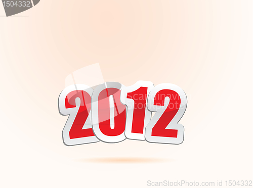 Image of 2012 new year greetings in vector 