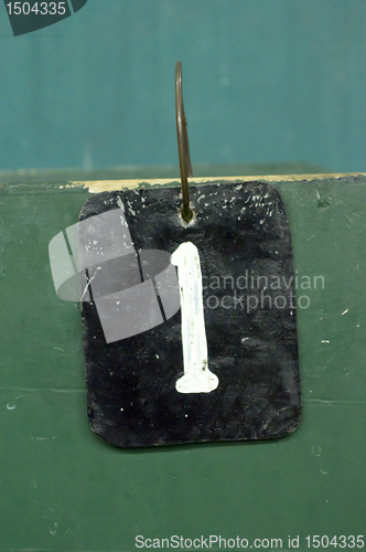 Image of number tag, one