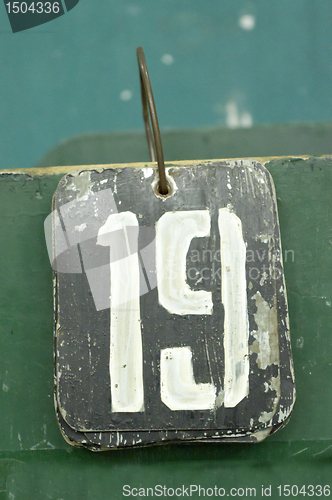 Image of number tag, nineteen