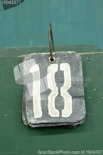 Image of number tag, eighteen