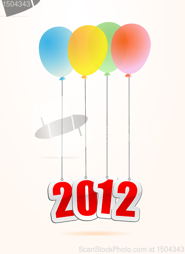 Image of 2012 new year greetings in vector 