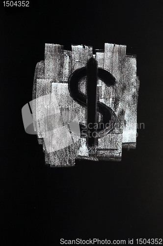 Image of Dollar symbol on blackboard