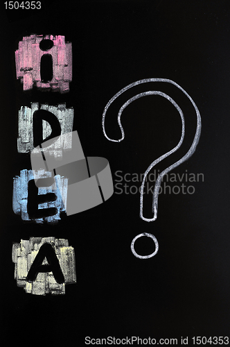 Image of Idea with a big question mark