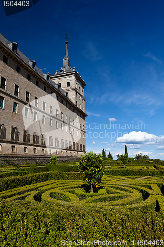 Image of San Lorenzo de El Escorial Monastery , Spain on a Sunny Day