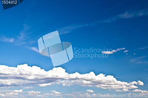 Image of Blue Sky with White Clouds