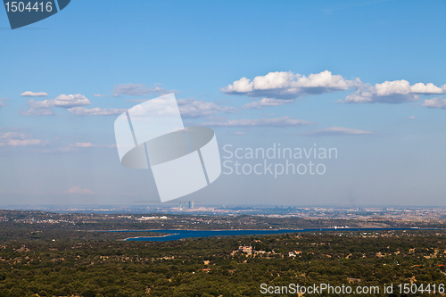 Image of View of Madrid, Spain from Silla de Felipe II in San Lorenzo