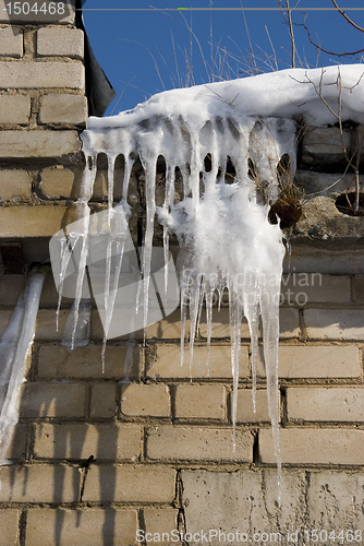 Image of Icicles on the roof