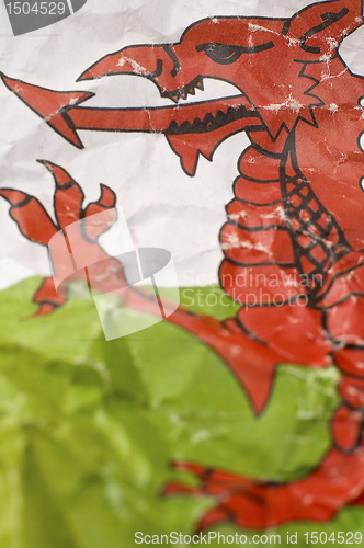 Image of wales flag detail