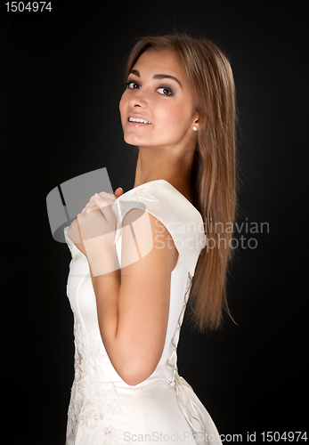 Image of beautiful girl in a dress
