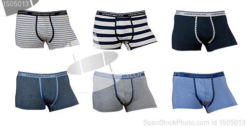 Image of A collage of six male underwear