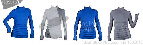 Image of Collage of four women's sweaters