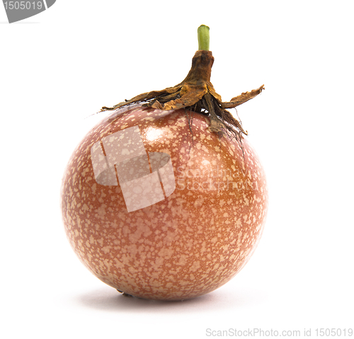 Image of Passion fruit one a white background 