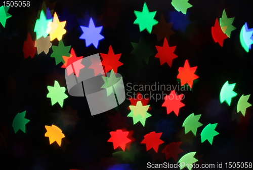 Image of neon stars holiday background