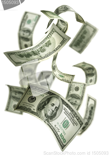 Image of Falling Money $100 Bills