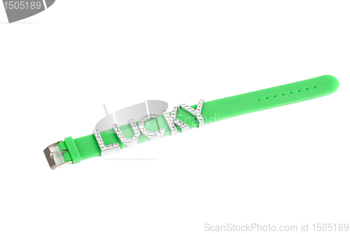 Image of lucky green bracelet