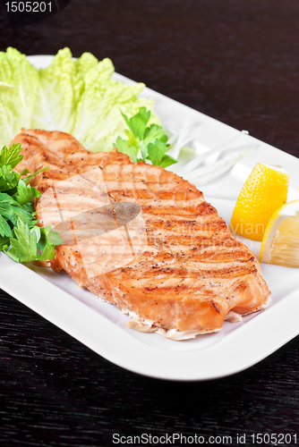 Image of Grilled salmon steak