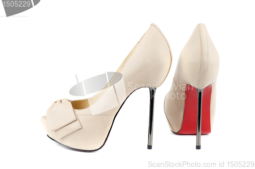 Image of white female shoes
