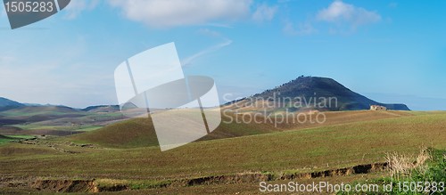 Image of Rural landscape in Sicily, Italy, in the morning