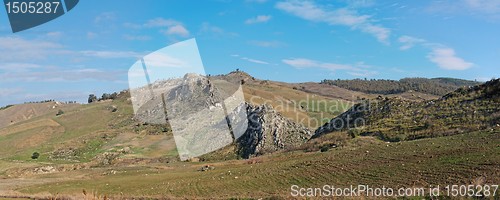 Image of Rural landscape in Sicily, Italy, in the morning