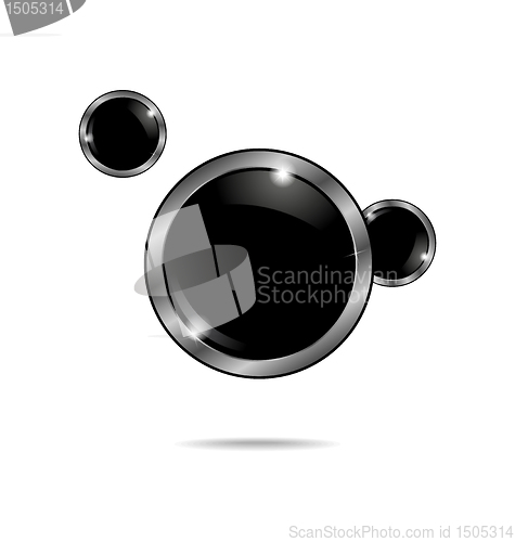 Image of abstract glossy speech bubbles isolated