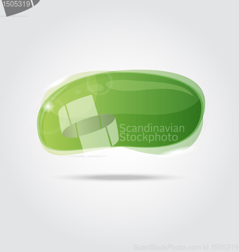 Image of abstract glossy speech bubble isolated