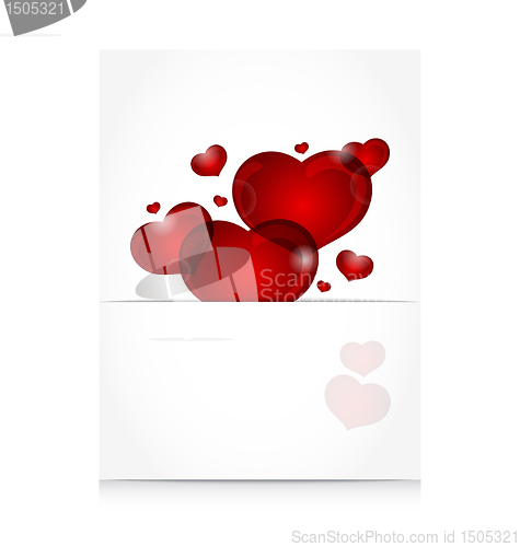 Image of romantic letter with cute hearts