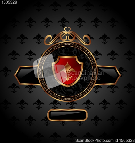 Image of vintage background with shield