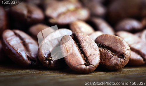 Image of macro shot of coffee bean