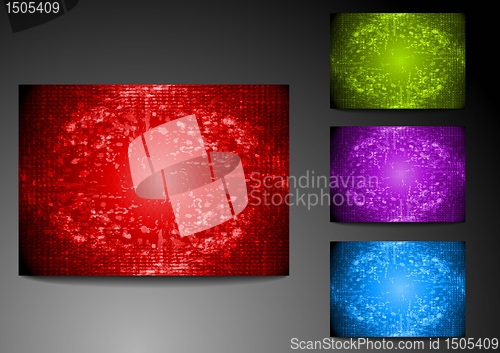 Image of Set of grunge bright backdrops