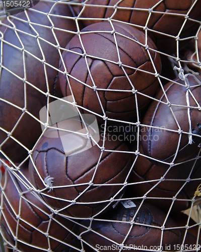 Image of Footballs and rugby balls