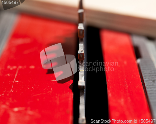 Image of Macro photo of circular saw blade