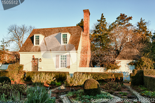 Image of Old house and garden in Colonial Williamsburg