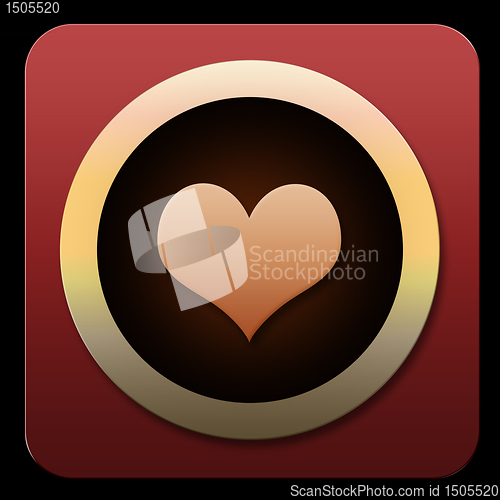 Image of Valentine Heart Icon for pad or phone