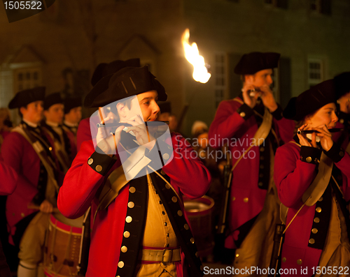 Image of Marching soldiers in Colonial Williamsburg