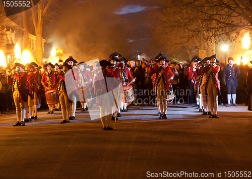 Image of Marching soldiers in Colonial Williamsburg