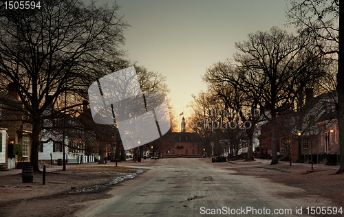 Image of Duke of Gloucester street at dawn