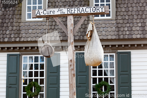 Image of Humorous sign outside tavern